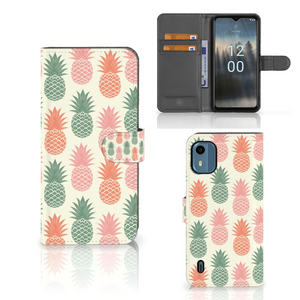 Nokia C12 Book Cover Ananas