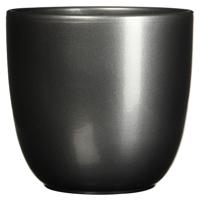 Mica Decorations Bloempot - antraciet grijs - keramiek - 28 x 25 cm - plantenpotten