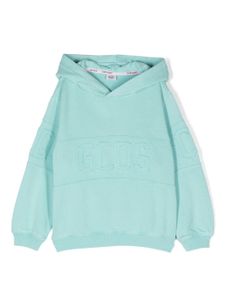 Gcds Kids hoodie à patch logo - Bleu