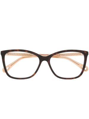 Chloé Eyewear lunettes de vue à monture carrée - Marron