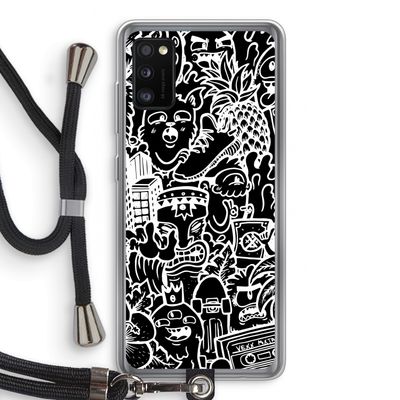 Vexx Black Mixtape: Samsung Galaxy A41 Transparant Hoesje met koord