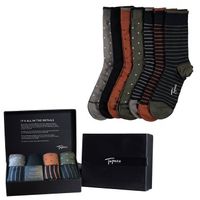 Topeco 7 stuks Men Bamboo Socks Gift Box - thumbnail