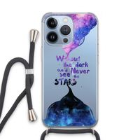Stars quote: iPhone 13 Pro Transparant Hoesje met koord