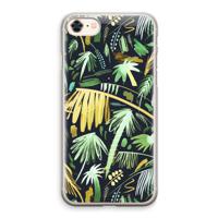 Tropical Palms Dark: iPhone 8 Transparant Hoesje - thumbnail