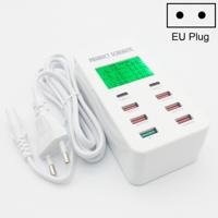 -A8T 40W 8 poorten USB + QC 3.0 + USB-C/type-C slimme oplaad station met digitale display AC100-240V EU plug