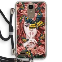 Lady Moth: LG K10 (2017) Transparant Hoesje met koord