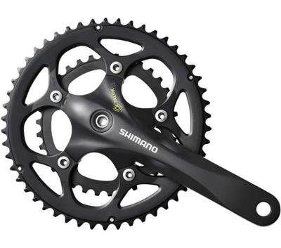 Crankstel 2 x 9 speed Shimano Road FC-RS345 - 175/50-34T Octalink - zwart Crankstel 2 x 9 speed Shimano Road FC-RS345 - 175/50-34T Octalink - zwart