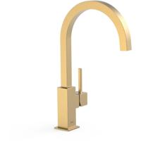 Keukenkraan Tres Top | Opbouw | 360° Draaibaar | Mengkraan | 1-hendel | Vierkant | 24k Goud mat