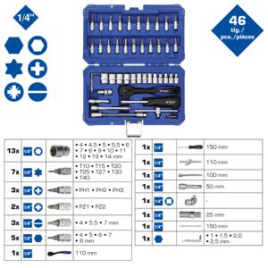 Brilliant Tools BT020046 dopsleutel & dopsleutelset Stopcontactset