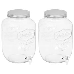 Drankdispensers 2 st 8050 ml glas