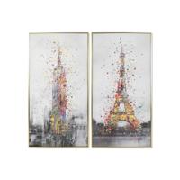 Schilderij Home ESPRIT Parijs New York Loft 62,5 x 3,5 x 122,5 cm (2 Stuks)