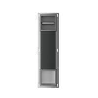 Wiesbaden Toiletrolhouder Zonder Klep en Reserverolhouder Inbouw Rocko Gunmetal