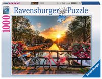 Ravensburger Puzzel Fietsen in Amsterdam (1000) - thumbnail