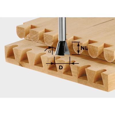 Festool HW S8 D20/17/15° Zwaluwstaartfrees - 490996