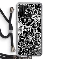Vexx Black Mixtape: Huawei P Smart (2020) Transparant Hoesje met koord