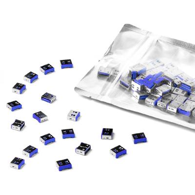 Smartkeeper UL03P2DB USB-A-poortslot Set van 100 stuks Donkerblauw Zonder sleutel