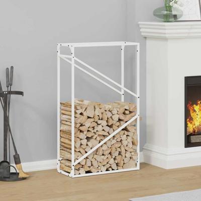 Brandhoutrek 60x25x100 cm koudgewalst staal wit