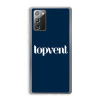 Topvent Navy: Samsung Galaxy Note 20 / Note 20 5G Transparant Hoesje