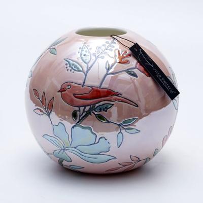 Magic Ball Vaas Vogels 20x20x19cm zachtroze