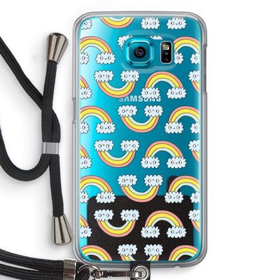 Regenboog: Samsung Galaxy S6 Transparant Hoesje met koord