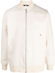 GCDS veste bomber à motif monogrammé en jacquard - Tons neutres