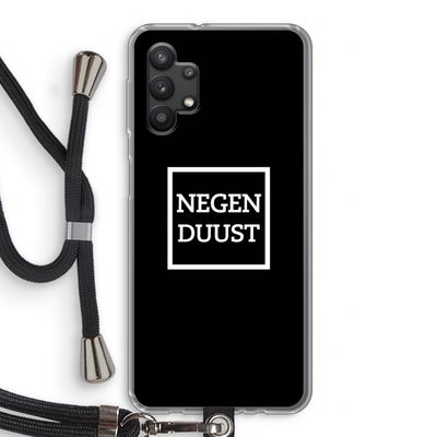 Negenduust black: Samsung Galaxy A32 5G Transparant Hoesje met koord