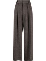 Uma Wang pleated wide-leg virgin wool trousers - Tons neutres