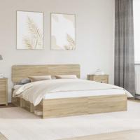 Bedframe met hoofdeinde Sonoma 200 x 200 cm Massief grenenhout