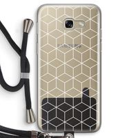Zwart-witte kubussen: Samsung Galaxy A5 (2017) Transparant Hoesje met koord