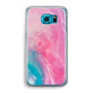 Roze explosie: Samsung Galaxy S6 Transparant Hoesje