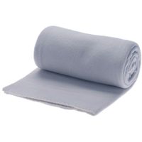 Polyester fleece deken/dekentje 130 x 160 cm in de kleur grijs/blauw   - - thumbnail