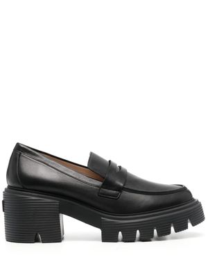 Stuart Weitzman mocassins en cuir à semelle épaisse - Noir