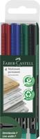 Faber Castell Marker Multimark permanent - F - etui met 4 stuks