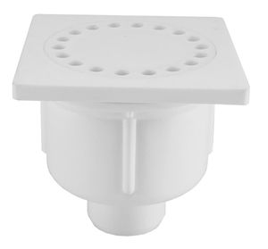 Wiesbaden doucheplug 10x10 onderuitlaat wit
