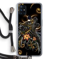 Huilende Wolf: OnePlus Nord N10 5G Transparant Hoesje met koord