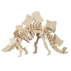 Dinosaurus - bouwpakket - stegosaurus - hout - 23 x 18 cm - 3D Puzzel