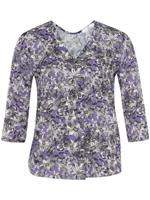 Blouse V-hals Van Emilia Lay paars - thumbnail