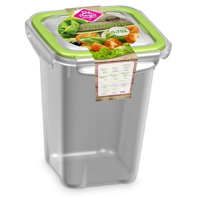 Hega Hogar Vershoudbakjes - 0,75 liter - transparant/groen - plastic