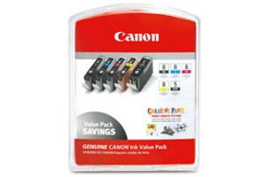Canon CLI-8 inktcartridge 5 stuk(s) Origineel Foto cyaan, Foto magenta