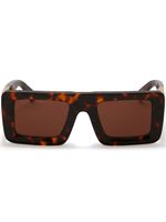 Off-White Eyewear lunettes de soleil à motif Arrows - Marron