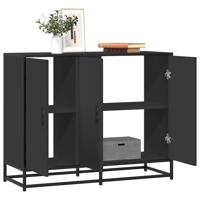 Dressoir 94x35x76 cm bewerkt hout zwart