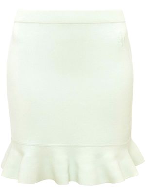 JW Anderson jupe en maille à logo brodé - Vert