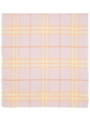 Burberry écharpe en laine à carreaux - Rose