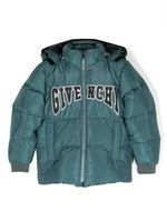 Givenchy Kids doudoune à patch logo - Vert