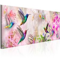Schilderij - Kleurrijke Kolibries