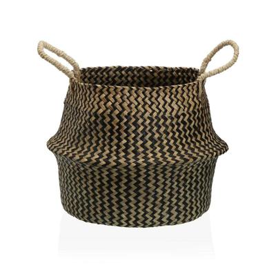 Decoratieve Mand Versa Zwart Zeealgen Ø 28 cm