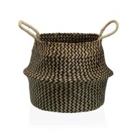 Decoratieve Mand Versa Zwart Zeealgen Ø 28 cm