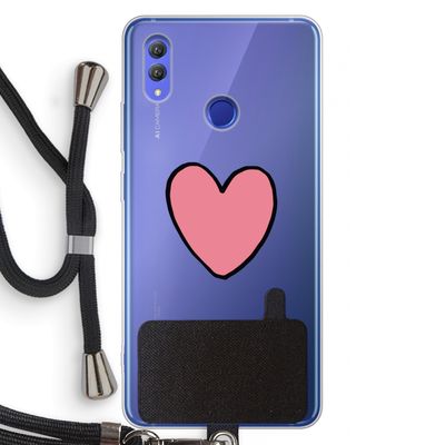 Hartje: Honor Note 10 Transparant Hoesje met koord