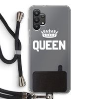 Queen zwart: Samsung Galaxy A32 5G Transparant Hoesje met koord
