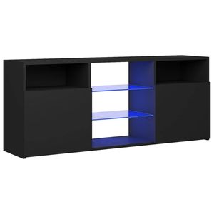 vidaXL Tv-meubel met LED-verlichting 120x30x50 cm zwart